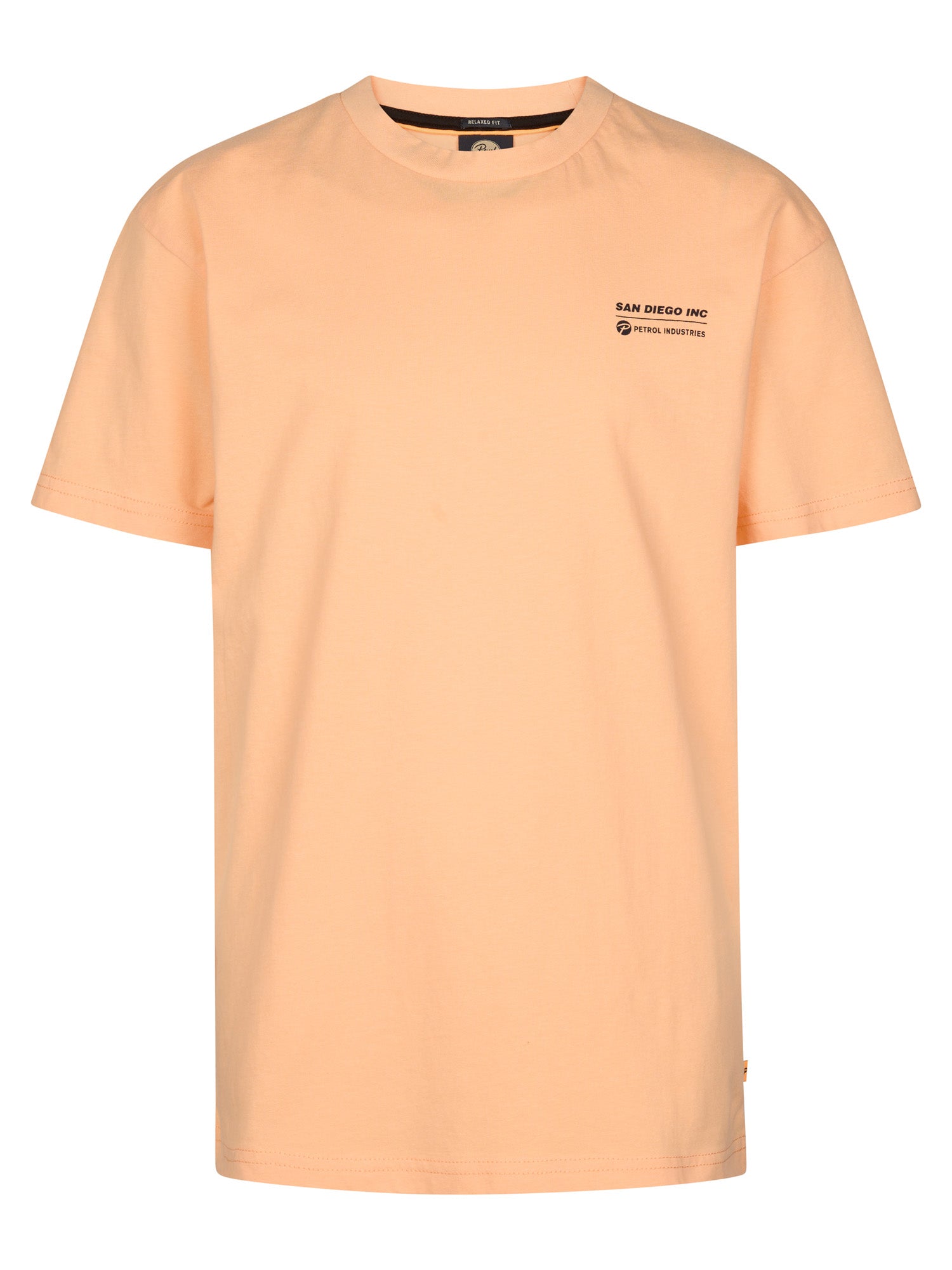 Jongens T-Shirt SS Classic Print van Petrol in de kleur Tropical Orange in maat 176.