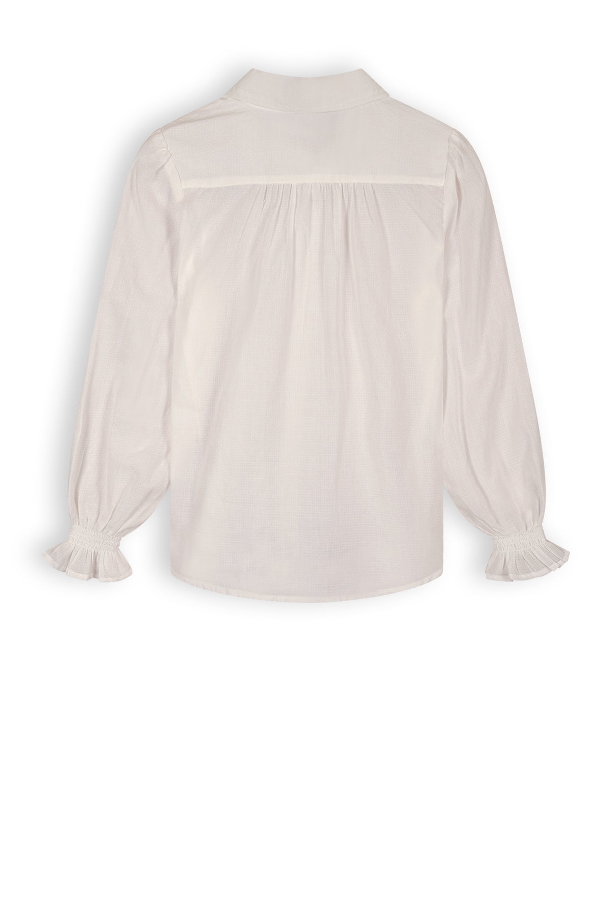 Meisjes Tipi Girls Button Up Poplin Blouse van NoBell in de kleur Snow White in maat 170-176.