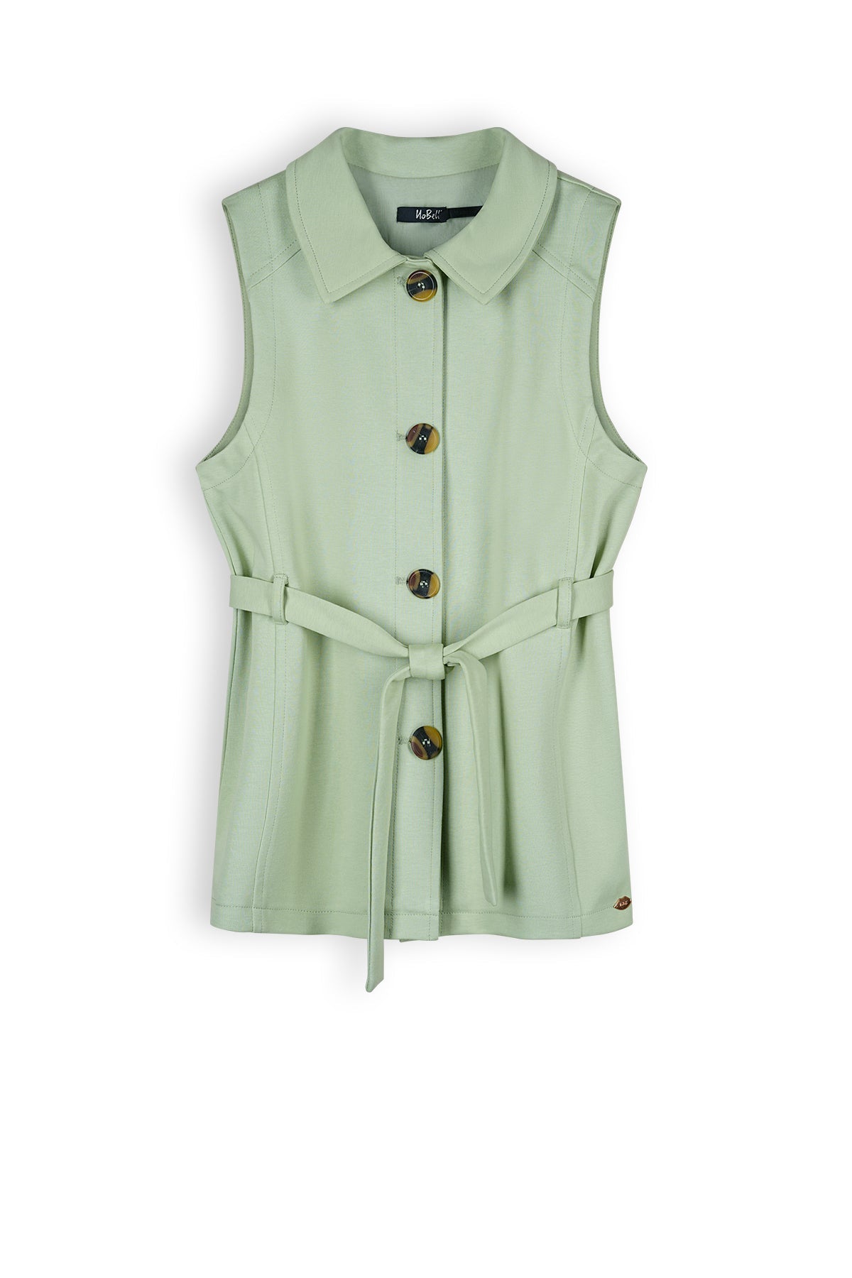 Meisjes Tika Girls Gilet With Belt Jade Green van NoBell in de kleur Jade in maat 170-176.