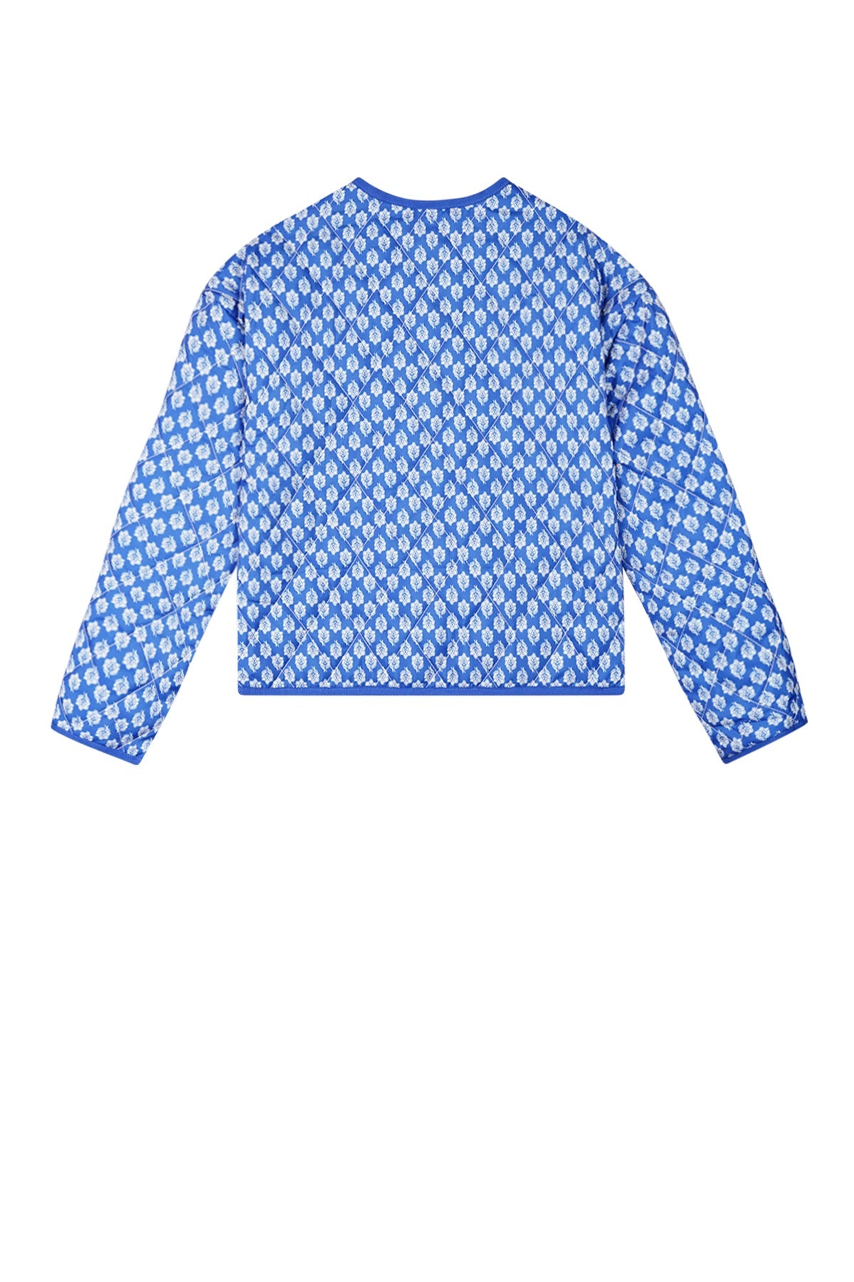 Meisjes Dimo Button Up Ibiza AOP Jacket van NoBell in de kleur Nautical Blue in maat 170-176.