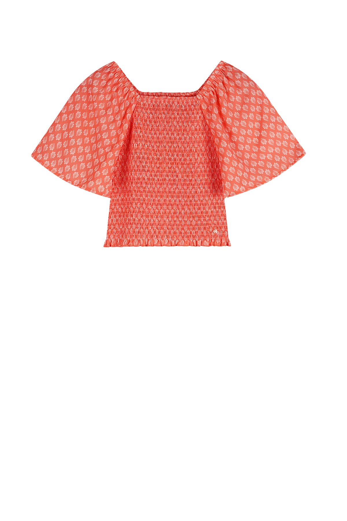 NoBell Tess Smocked AOP Ibizaprinted Blouse