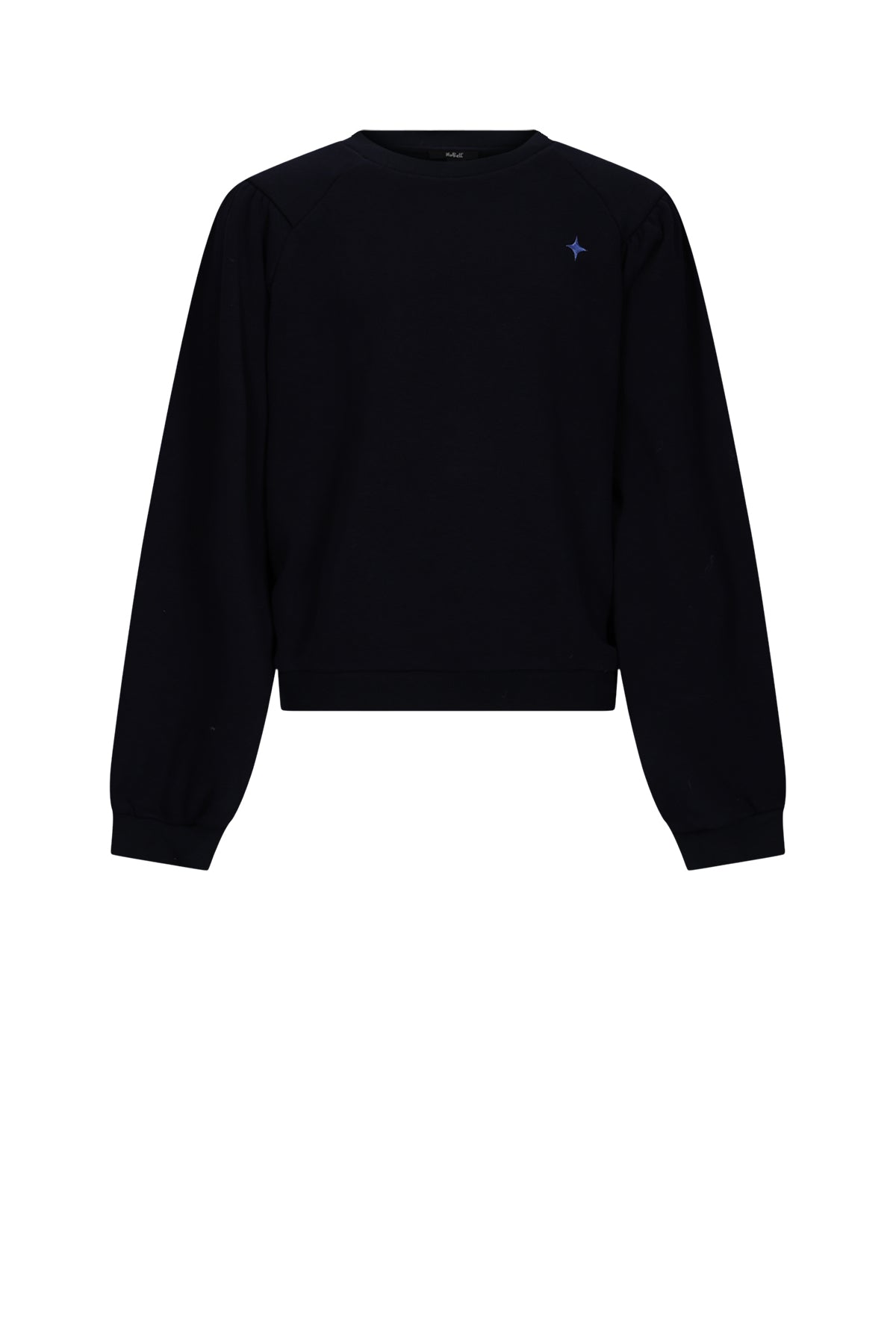 Meisjes Kaila Furry Sweat with contrast cuffs van NoBell in de kleur Navy Blazer in maat 170-176.