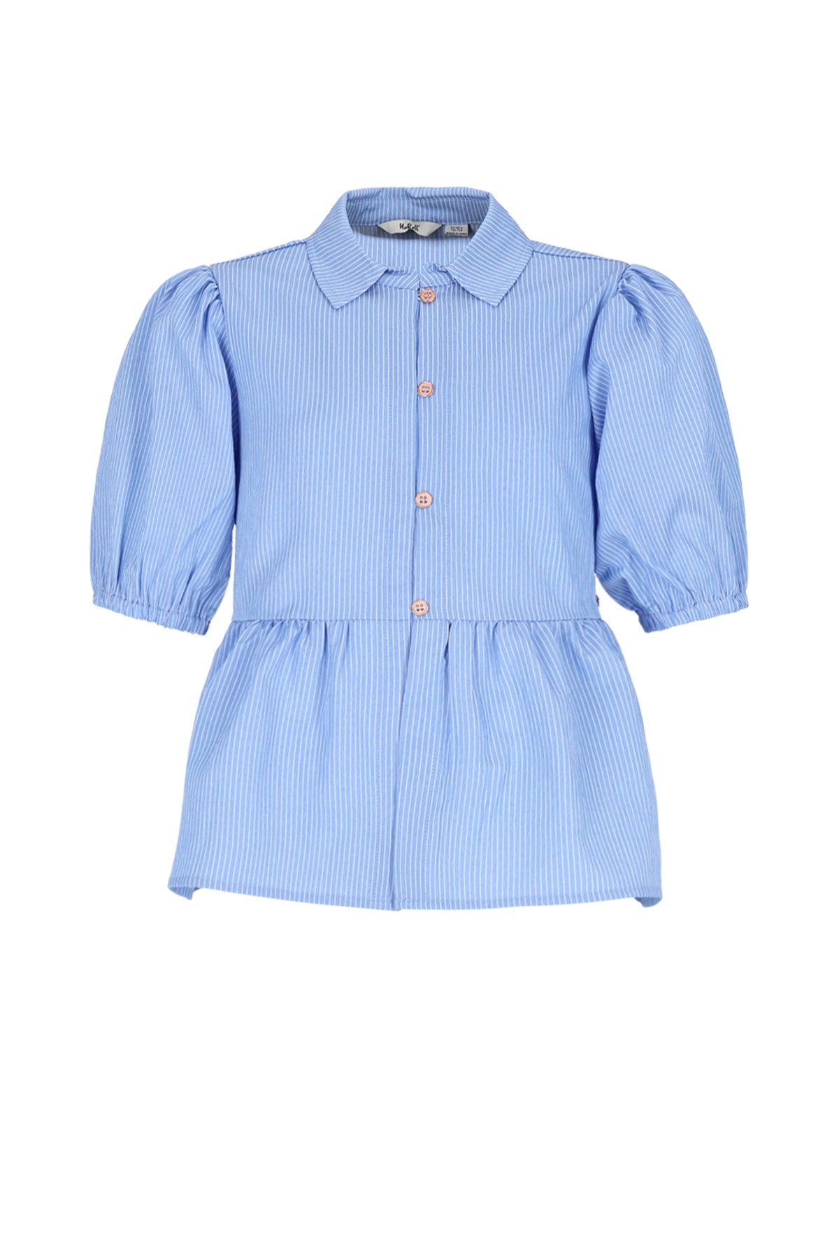 Meisjes Tiggs Sttiped Blouse puff sleeve van Girls Teens in de kleur Azure Blue in maat 170-176.