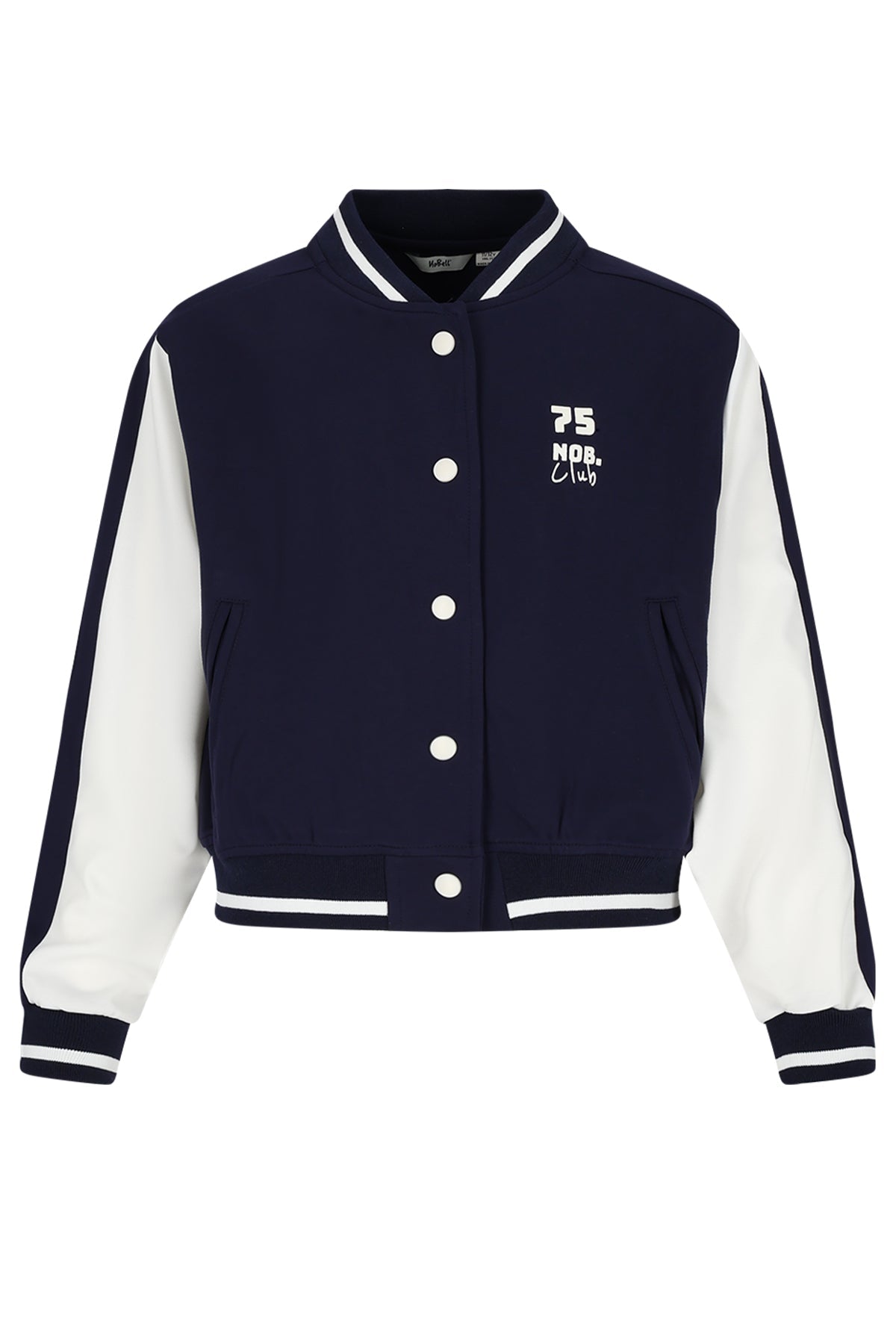 Meisjes Darsy Oversized Varsity Jacket van Girls Teens in de kleur Navy Blazer in maat 170-176.