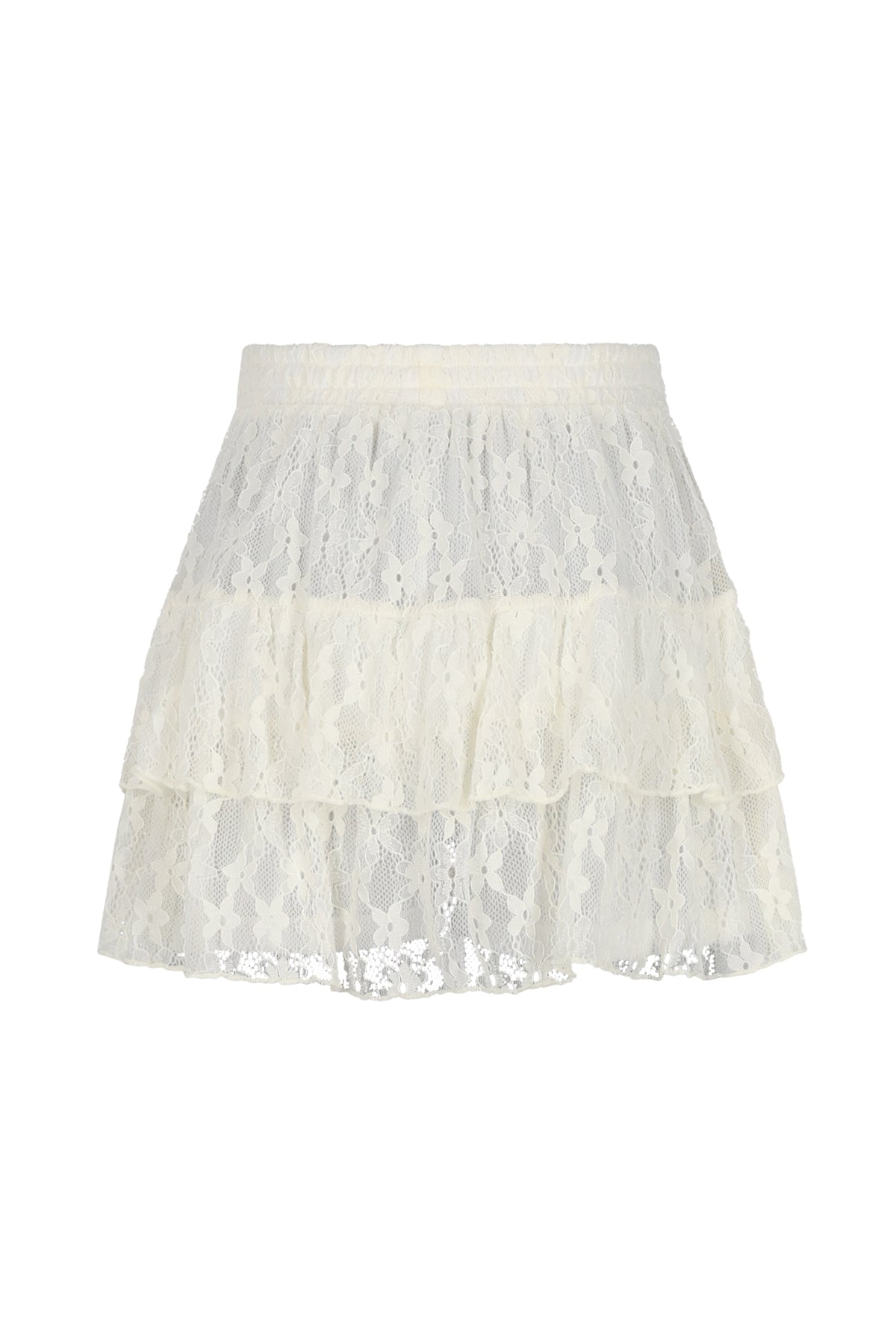 Meisjes Naia Lace Skirt van Girls Teens in de kleur Pearled Ivory in maat 170-176.
