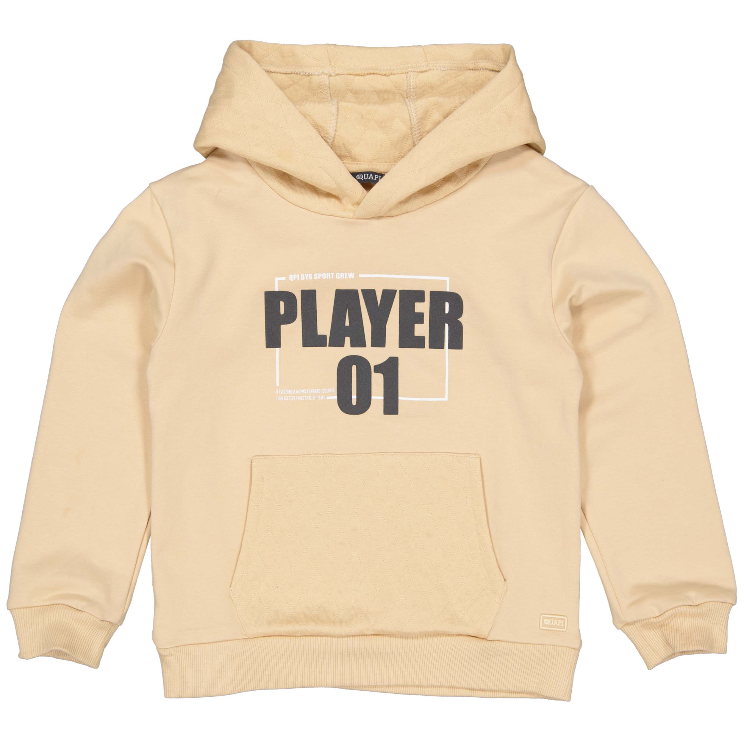 Jongens Sweater ANGELOQW231 van Quapi in de kleur Sand Light in maat 134-140.