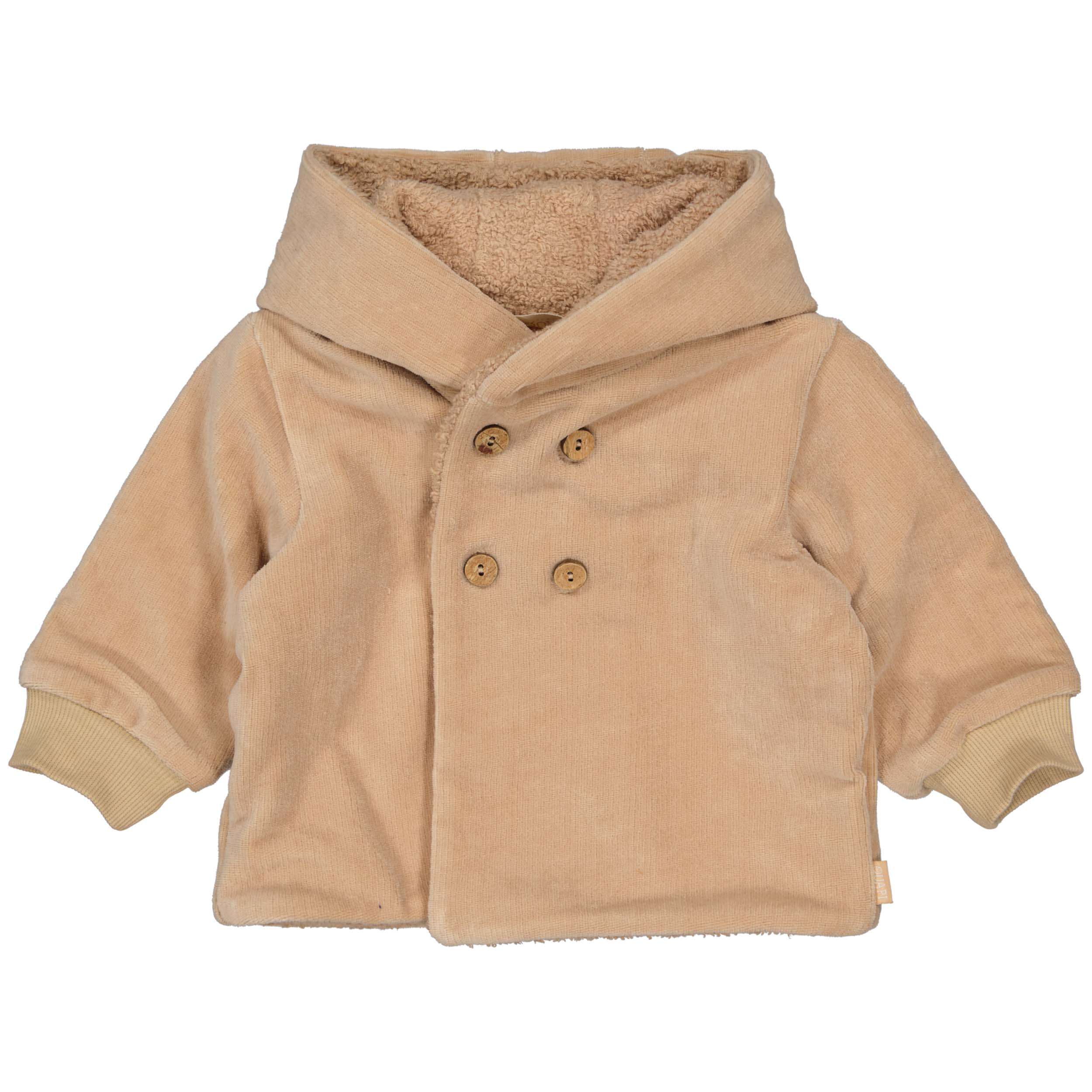 Meisjes Jacket CHARLIQNBW23 van Quapi Newborn in de kleur Camel Soft in maat 68.