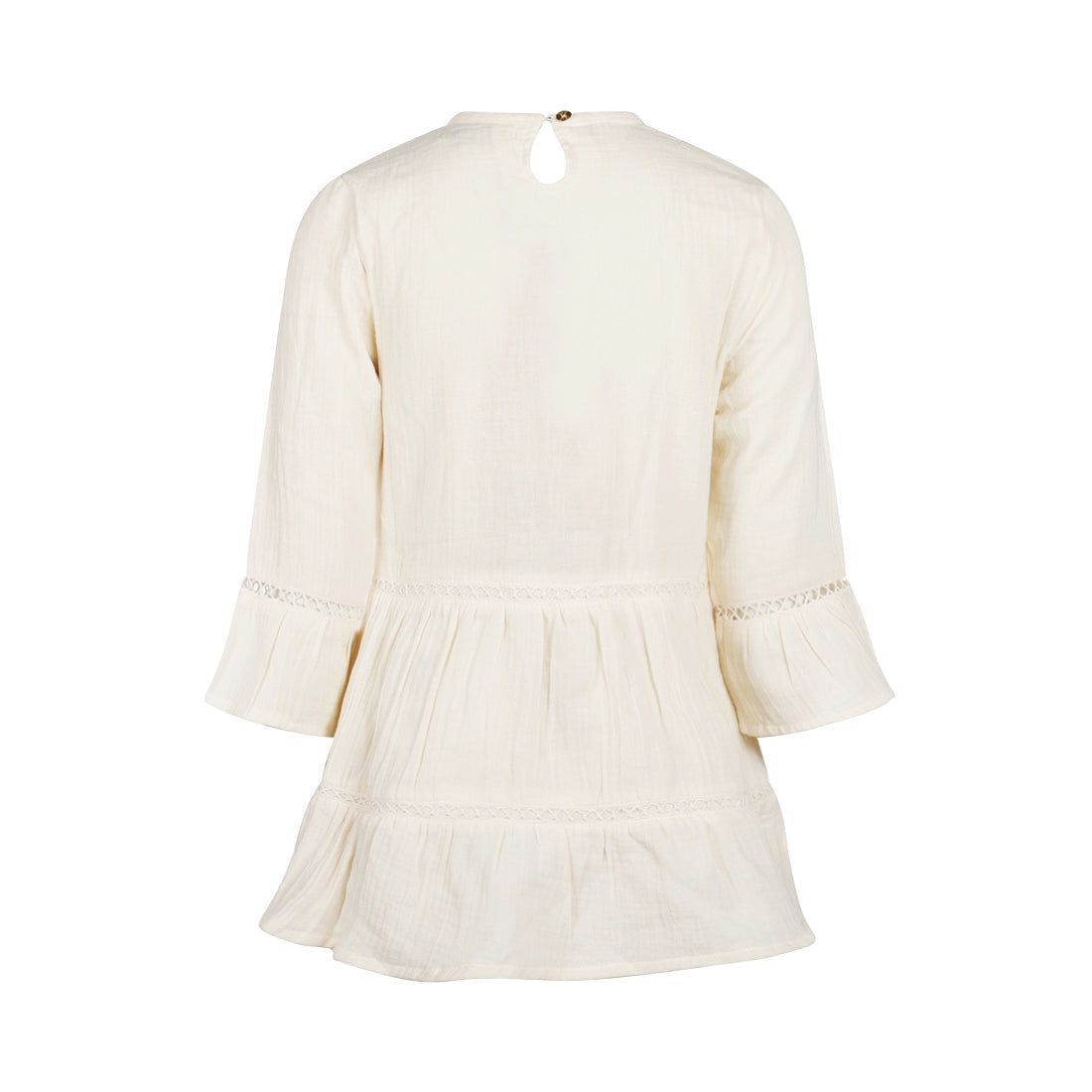 Meisjes Dress ls van Koko Noko in de kleur Off white in maat 128.