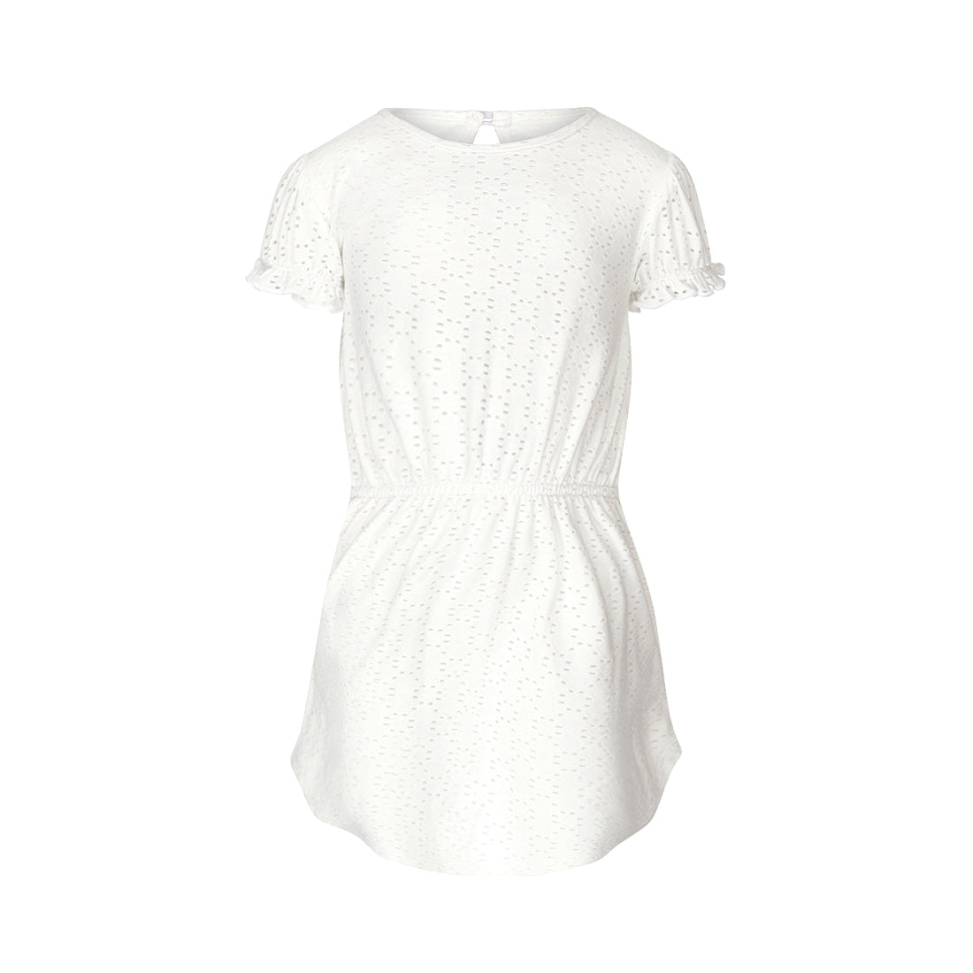 Meisjes Dress ss van Koko Noko in de kleur Off white in maat 128.
