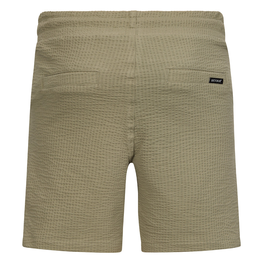 Jongens Sweat shorts Jones van RETOUR in de kleur pale green in maat 182-188.