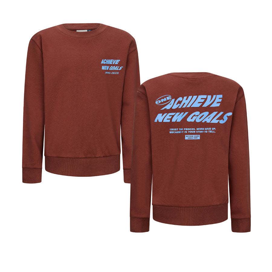 Jongens Crewneck sweater Kelto van RETOUR in de kleur port in maat 182-188.