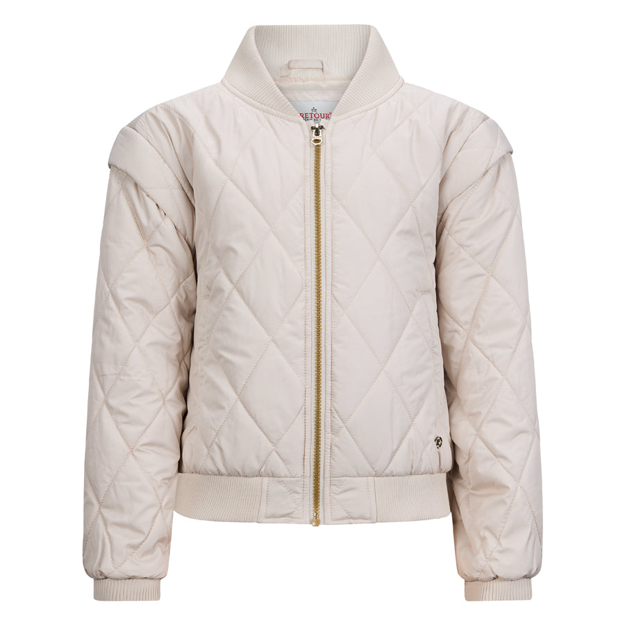 Meisjes Summer Jacket Steffie van RETOUR in de kleur light beige in maat 158-164.