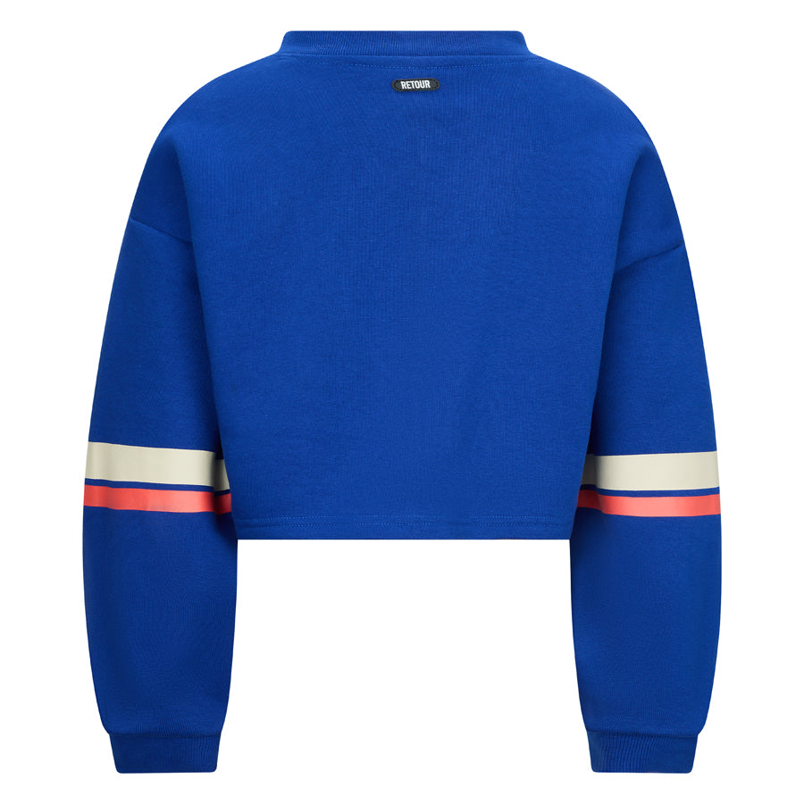Meisjes Sweater Crista van RETOUR in de kleur cobalt in maat 182-188.