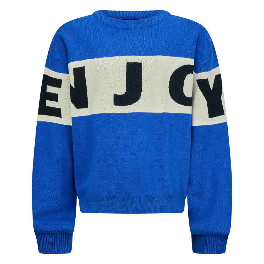 Meisjes Knitted sweater Véline van RETOUR in de kleur cobalt in maat 182-188.