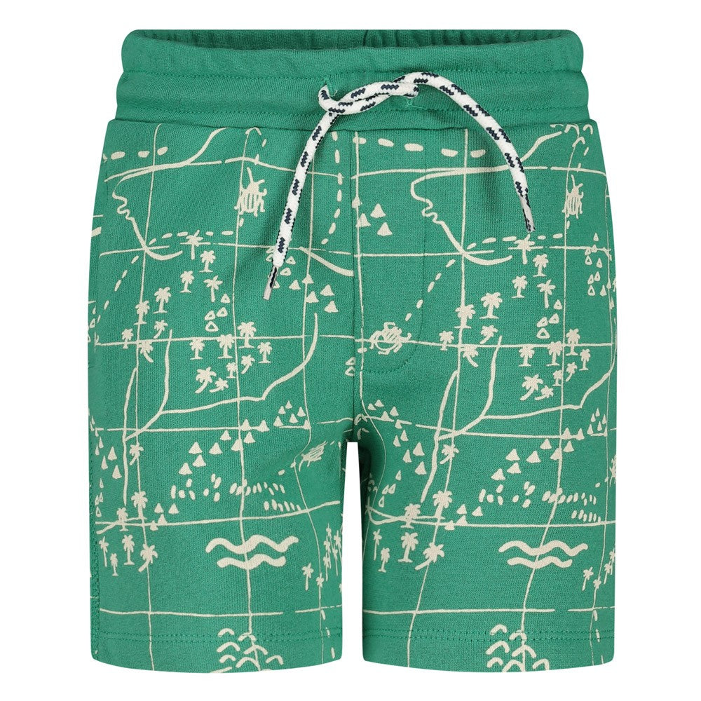 Jongens Short AOP - Explore More van Sturdy in de kleur Groen in maat 128.