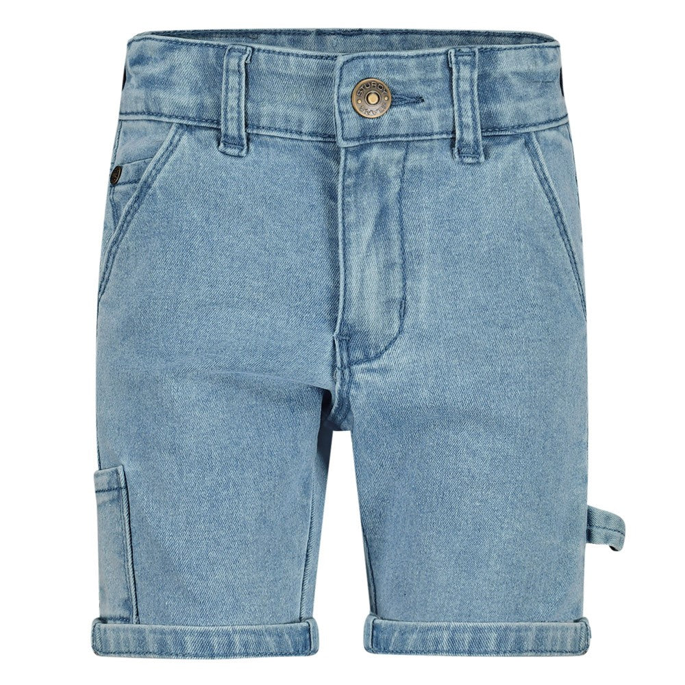 Jongens Short denim - Summer Denims van Sturdy in de kleur L.blauw denim in maat 128.
