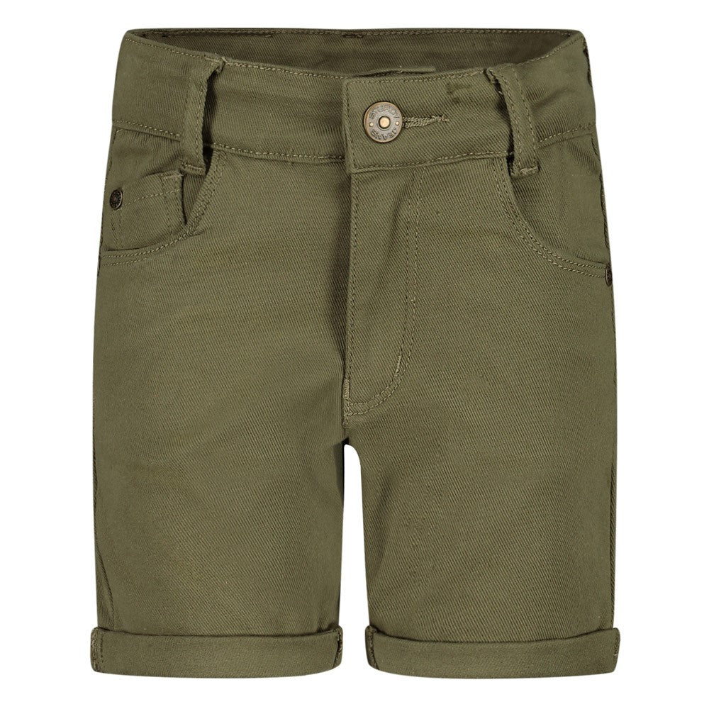 Jongens Short - Summer Denims van Sturdy in de kleur Army in maat 128.