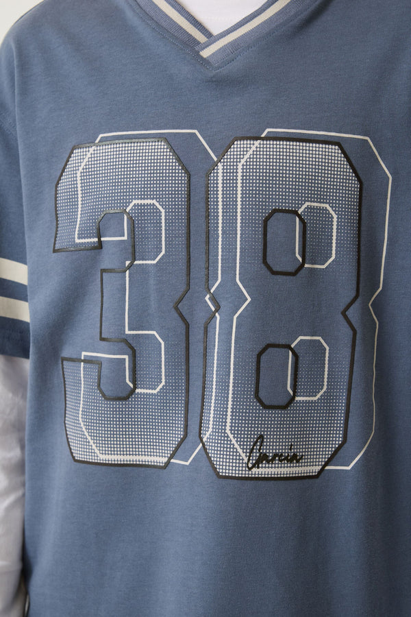 Jongens T-Shirt van Garcia in de kleur Jay Blue in maat 176.