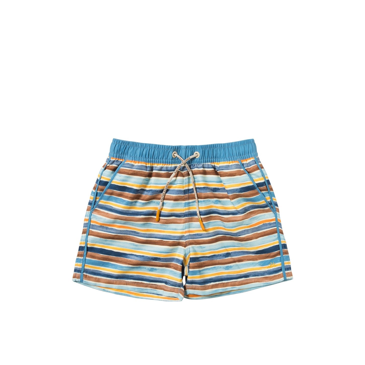 Jongens Zwemshort Dyed Stripe | Siem van Salted Stories in de kleur Multicolor in maat 122-128.