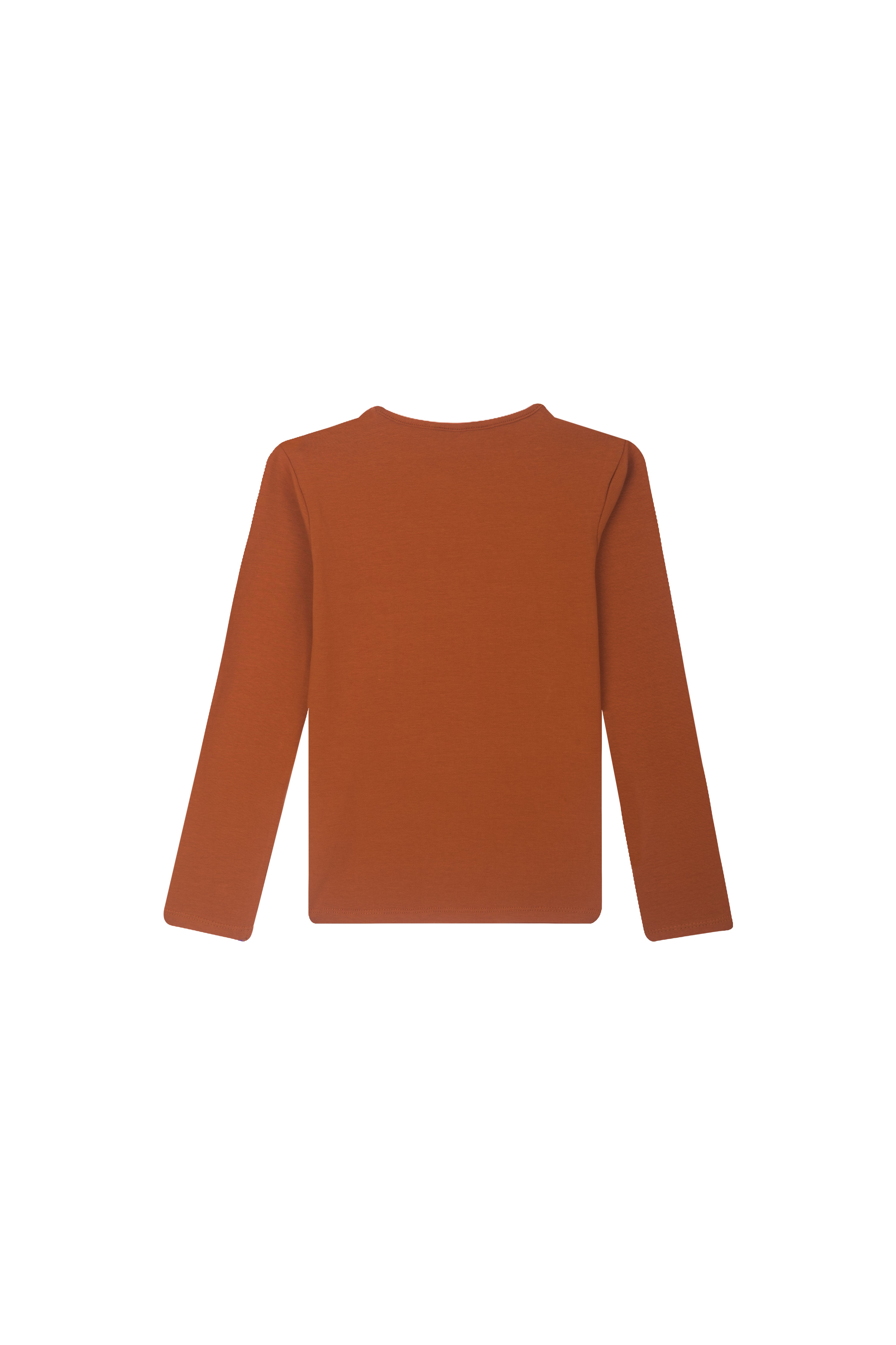 Meisjes T-shirt long sleeves WILLA-SG-03-H van Someone in de kleur COGNAC in maat 134.