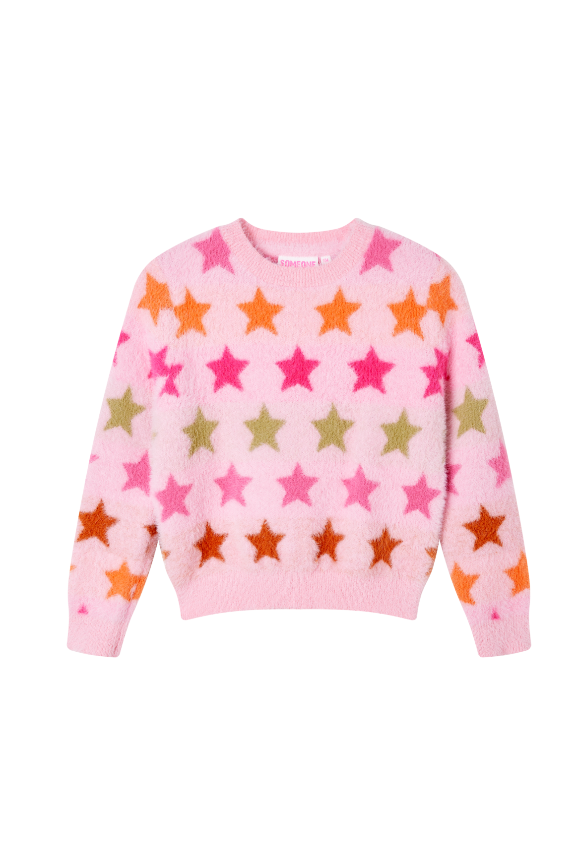 Meisjes Pull long sleeves DAPHNE-SG-12-H van Someone in de kleur Light Pink in maat 134.