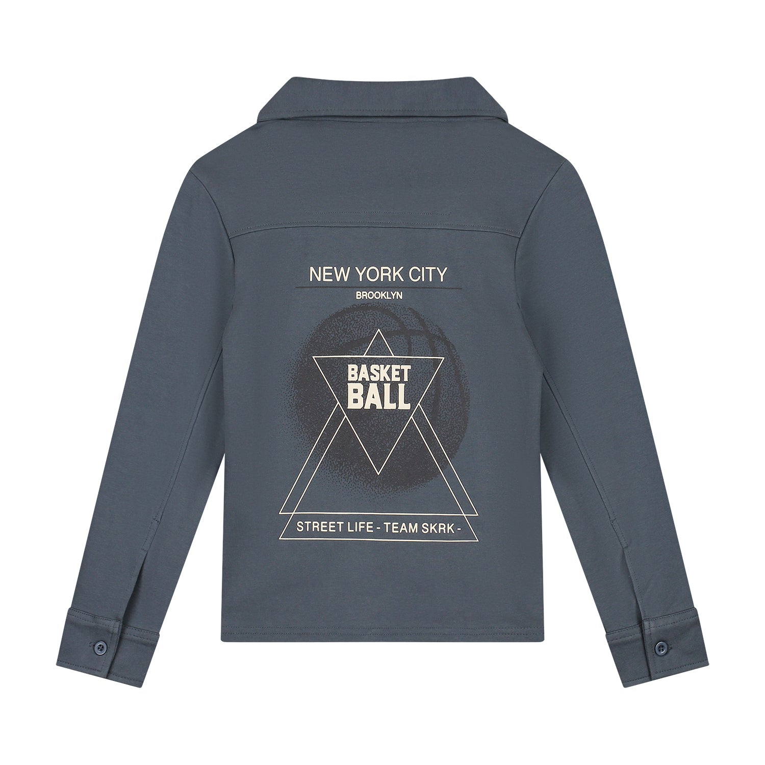 Jongens Zip overshirt Siraj Grey van Skurk in de kleur Grey in maat 170.