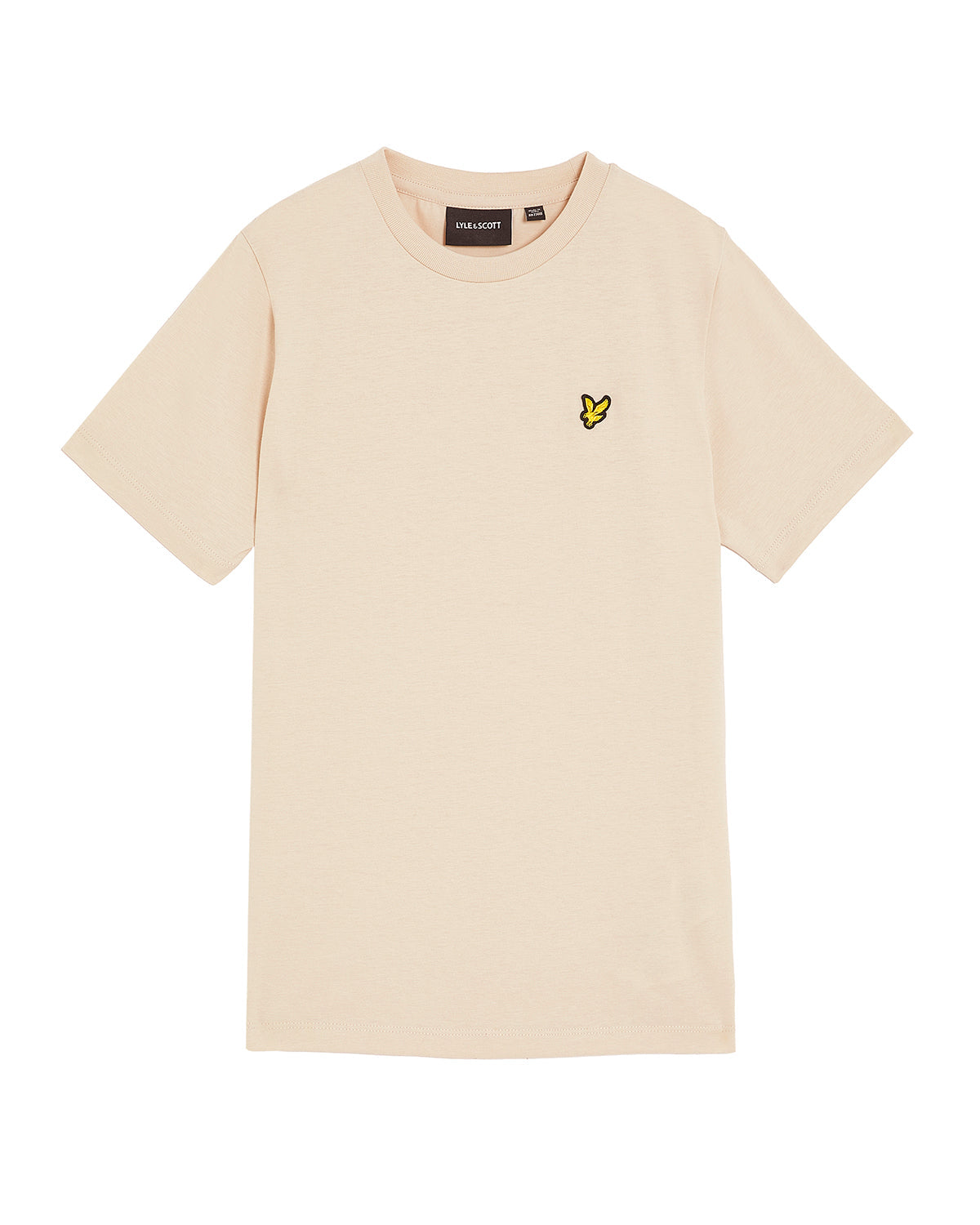 Jongens Plain T-shirt van Lyle & Scott in de kleur W503 Putty in maat 170-176.