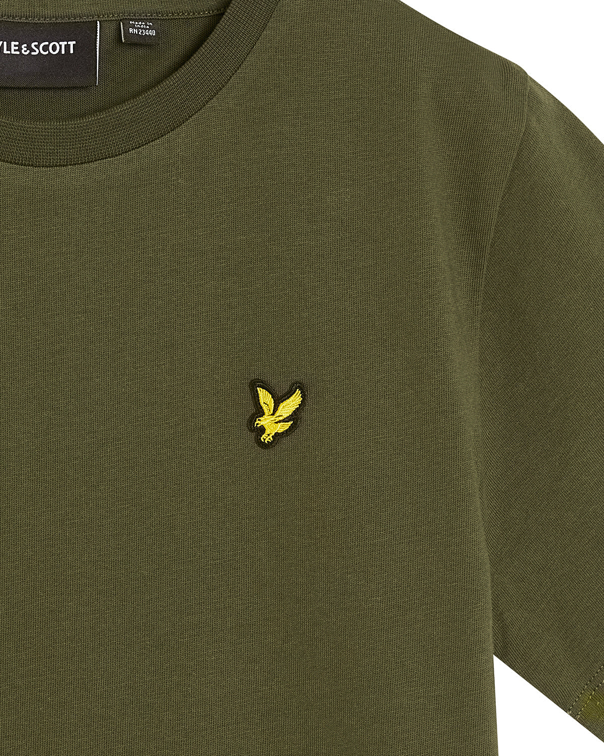 Jongens Plain T-shirt van Lyle & Scott in de kleur X848 Deep Depths in maat 170-176.