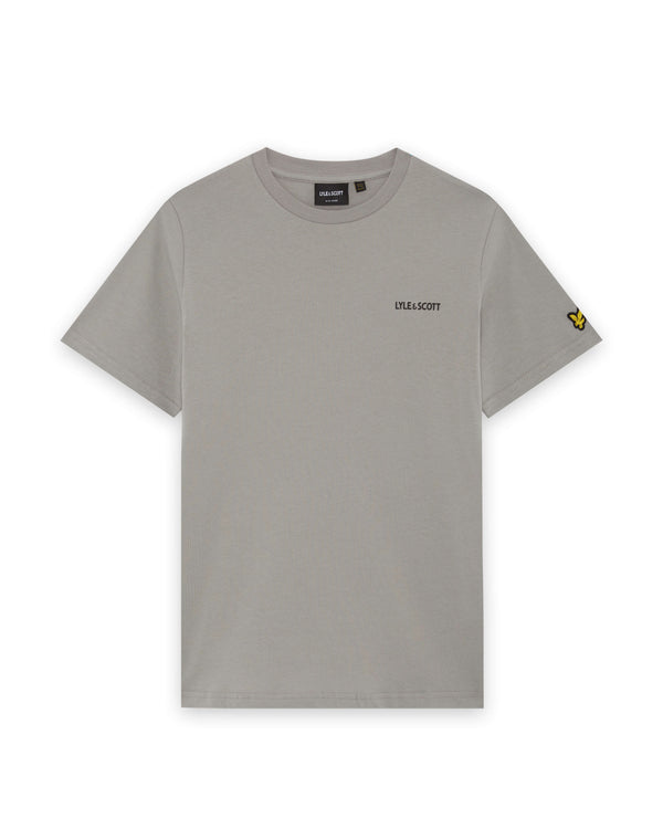 Jongens Logo Print T-shirt van in de kleur Cold Grey in maat 170-176.