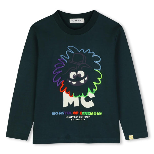 jongens LONG SLEEVE T-SHIRT van Billieblush in de kleur Blue in maat 140.