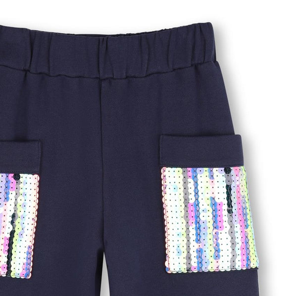 meisjes JOGGING BOTTOMS van Billieblush in de kleur Blue in maat 140.