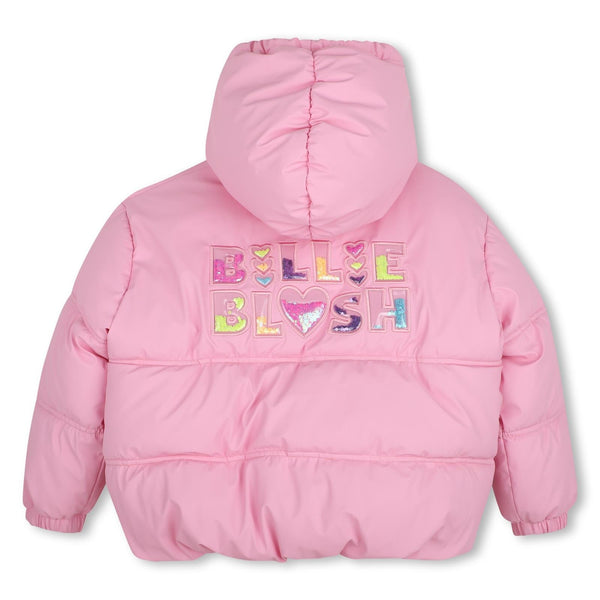 meisjes PUFFER JACKET van Billieblush in de kleur Pink in maat 128.