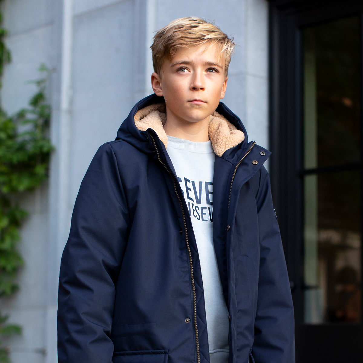 Jongens Luke Parka van SevenOneSeven in de kleur Navy Blazer in maat 158-164.