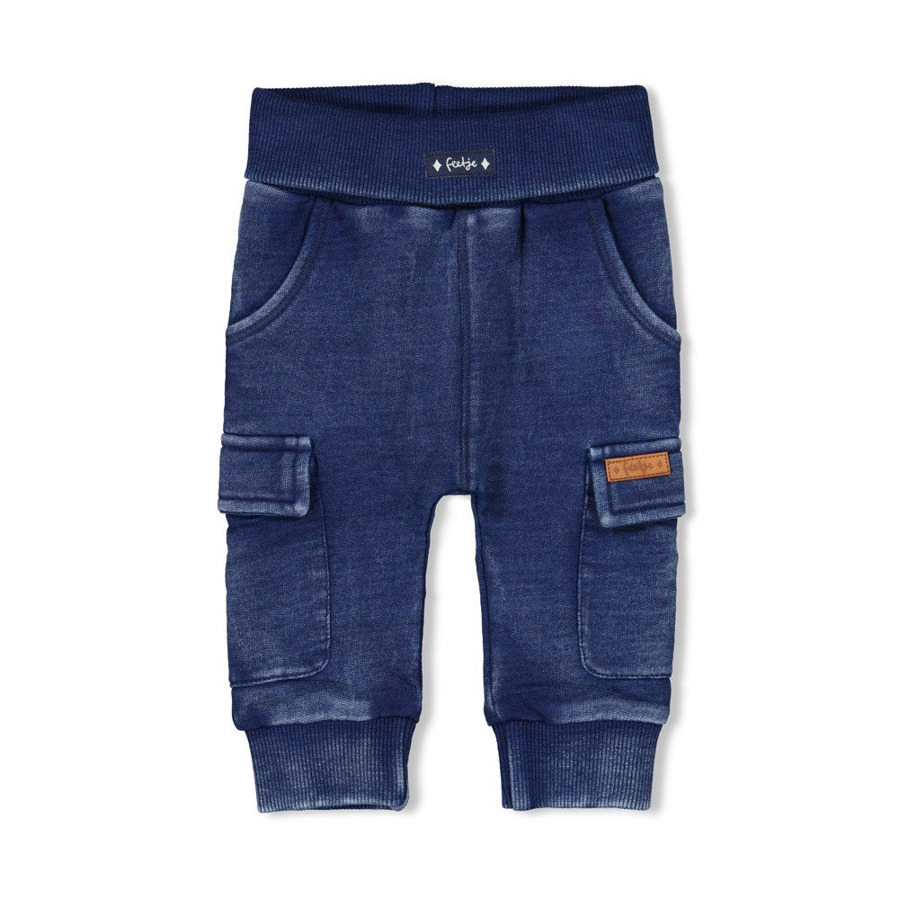 Jongens Broek jogg denim - Winter Denims van Feetje in de kleur Blauw in maat 86.