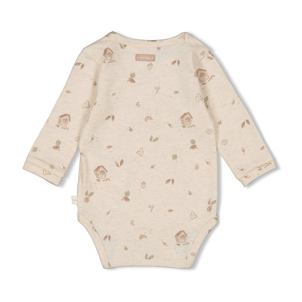 Unisexs Romper AOP - Fall Favorites van Feetje in de kleur Off White in maat 62.