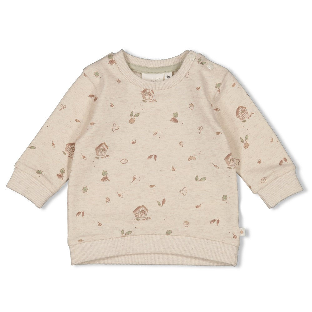 Unisexs Sweater AOP - Fall Favorites van Feetje in de kleur Off White in maat 62.