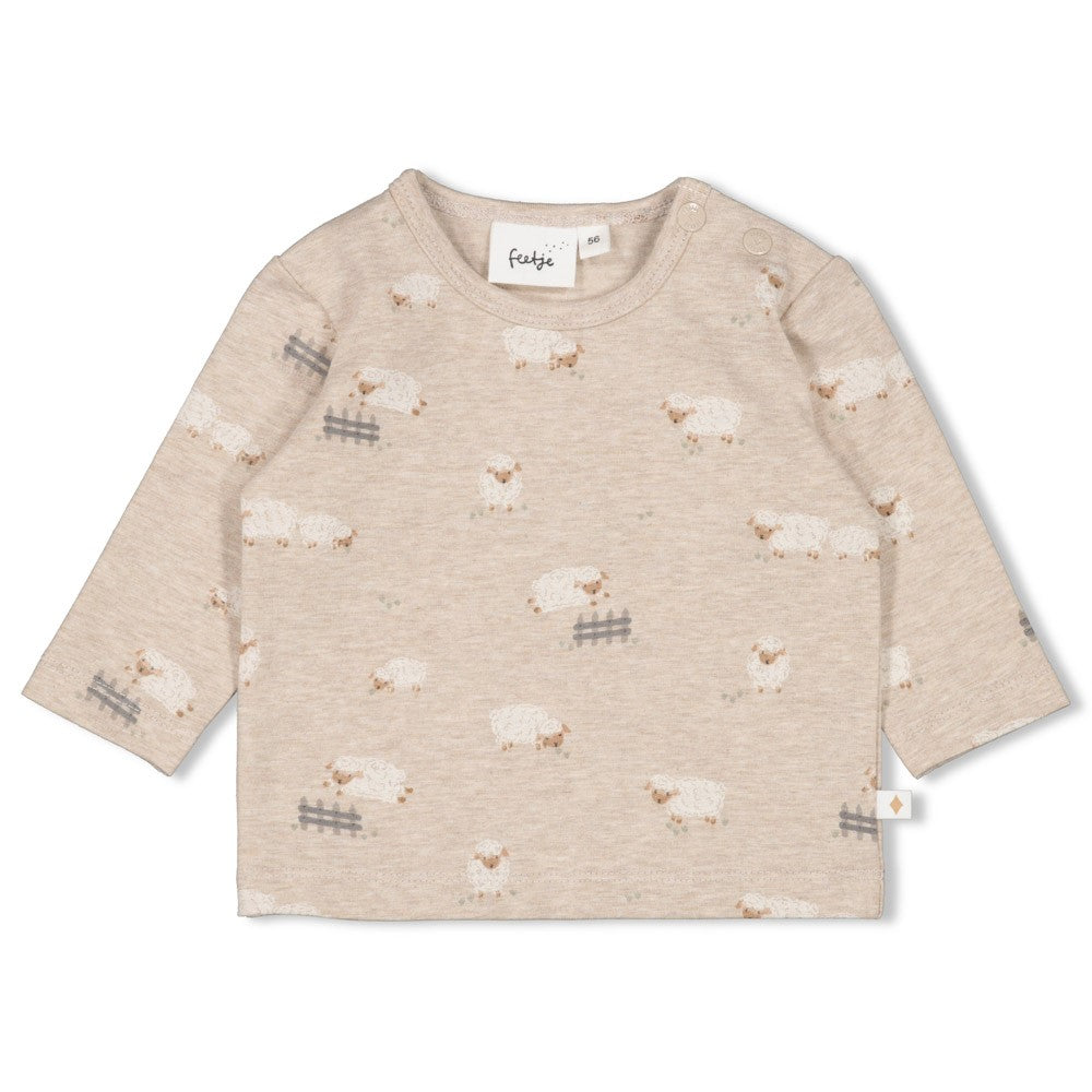 Unisexs Longsleeve AOP - Sleepy Sheepy van Feetje in de kleur Bruin in maat 62.