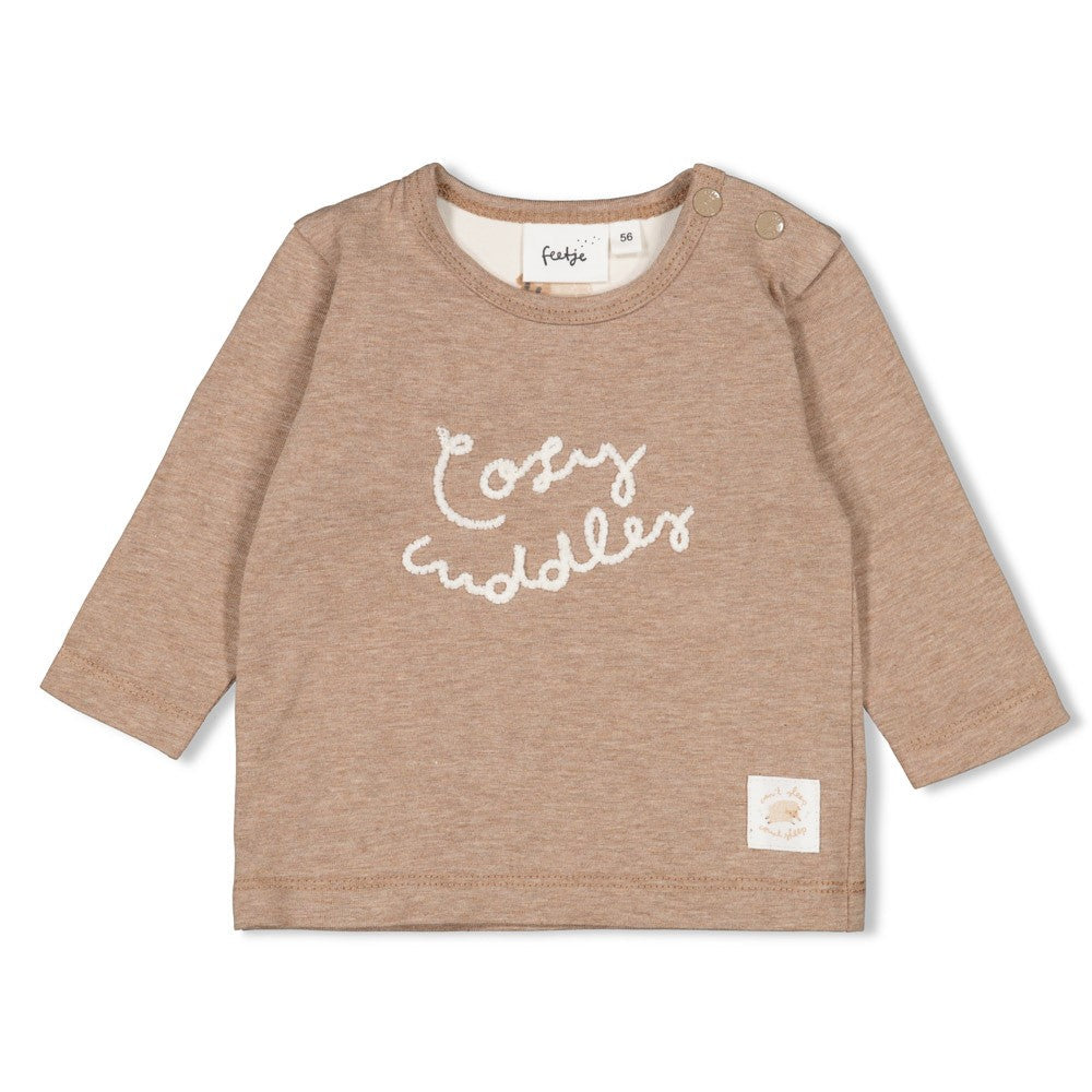 Unisexs Longsleeve - Sleepy Sheepy van Feetje in de kleur Bruin in maat 62.