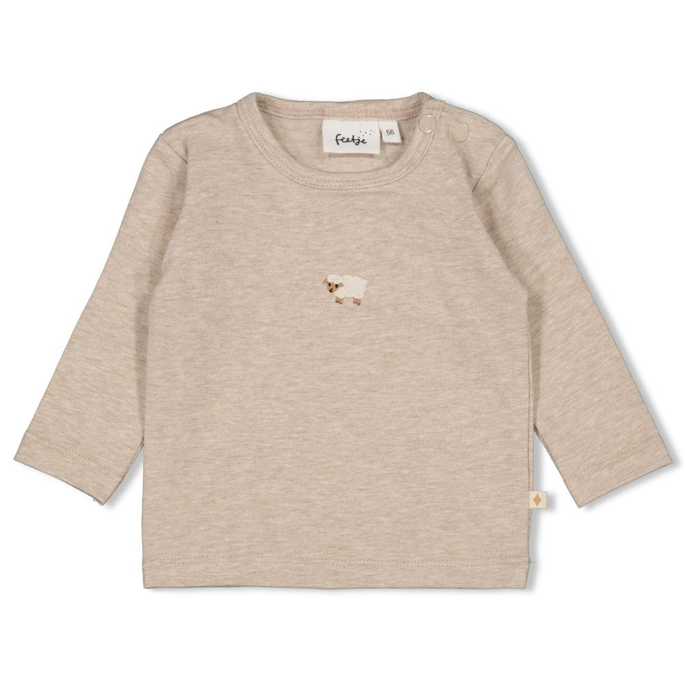 Unisexs Longsleeve - Sleepy Sheepy van Feetje in de kleur Bruin in maat 62.