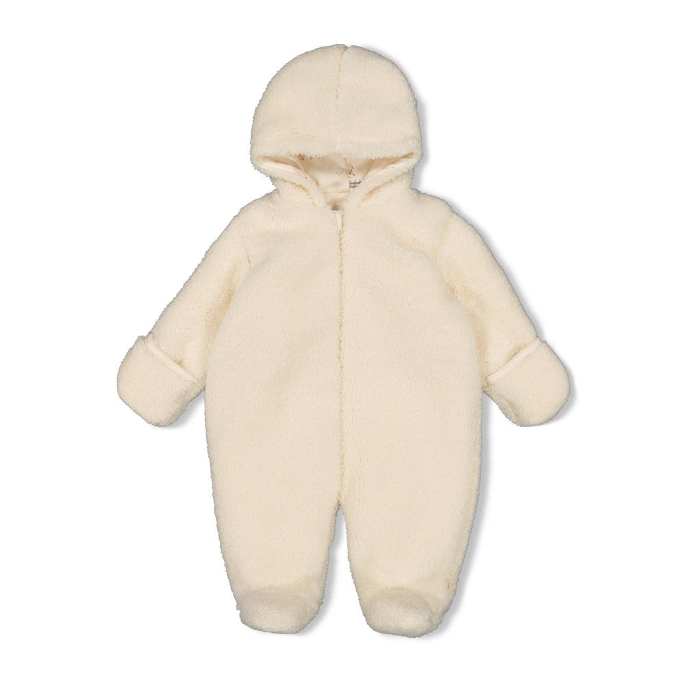 Unisexs Teddy pak met capuchon - Sleepy Sheepy van Feetje in de kleur Off White in maat 68.