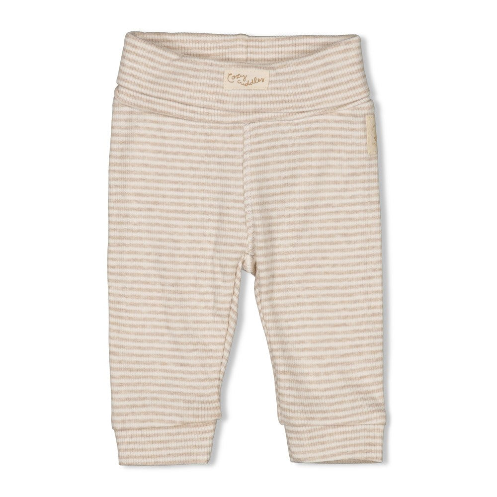 Unisexs Broek rib met streep - Sleepy Sheepy van Feetje in de kleur Bruin in maat 62.