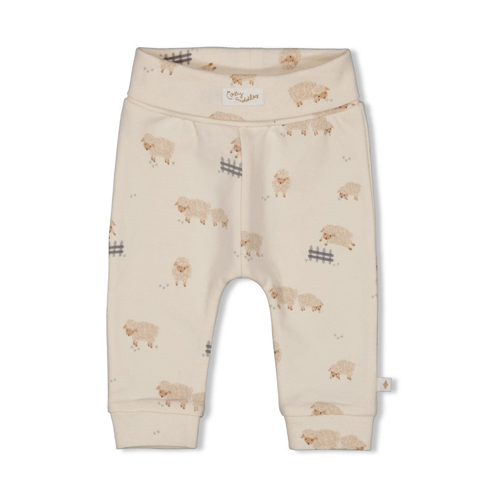 Unisexs Broek AOP - Sleepy Sheepy van Feetje in de kleur Off White in maat 62.