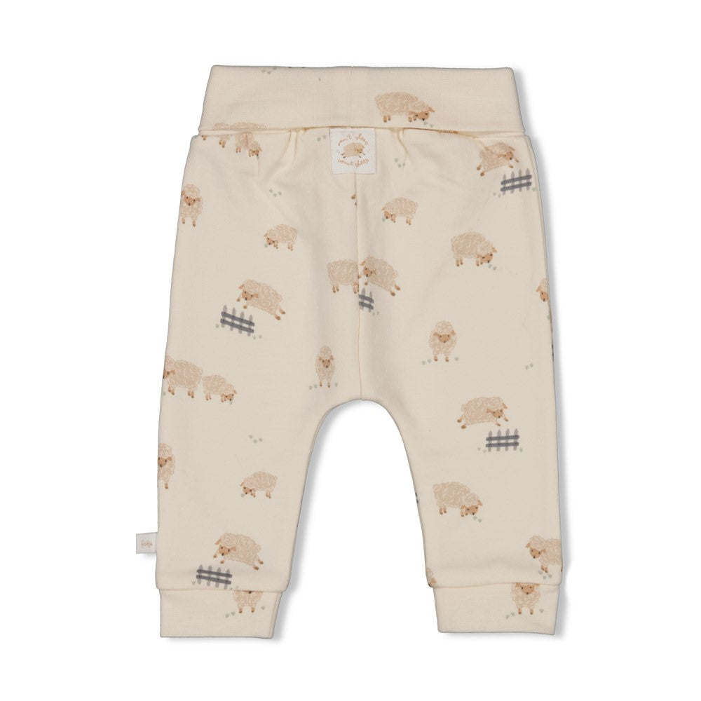 Unisexs Broek AOP - Sleepy Sheepy van Feetje in de kleur Off White in maat 62.