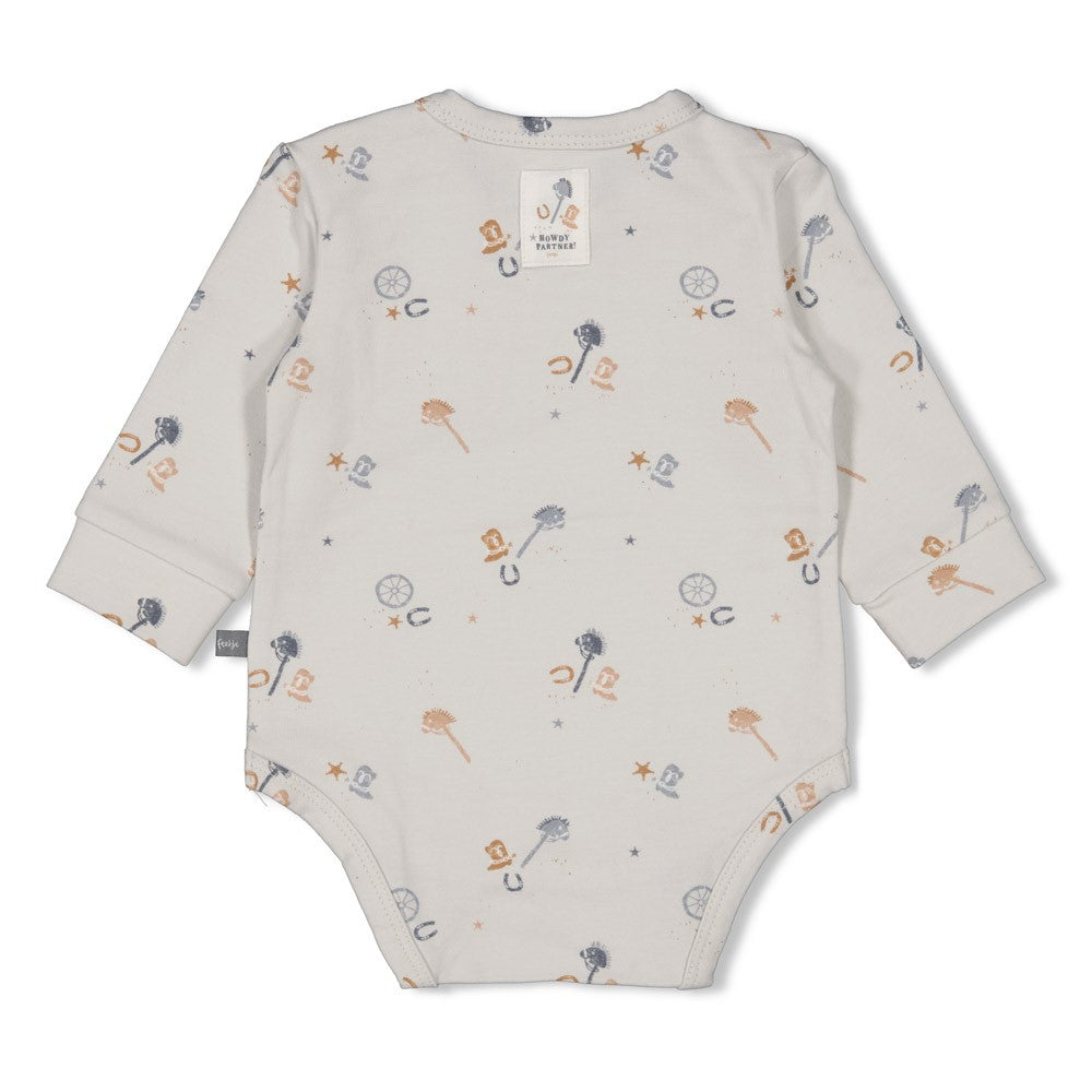 Jongens Romper AOP - Howdy van Feetje in de kleur Blauw in maat 62.