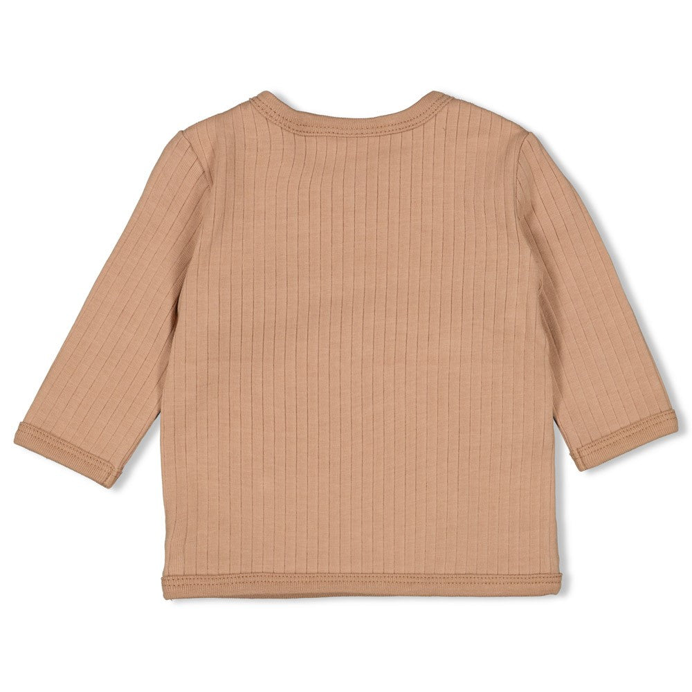 Jongens Overslagshirt rib - Howdy van Feetje in de kleur Bruin in maat 62.