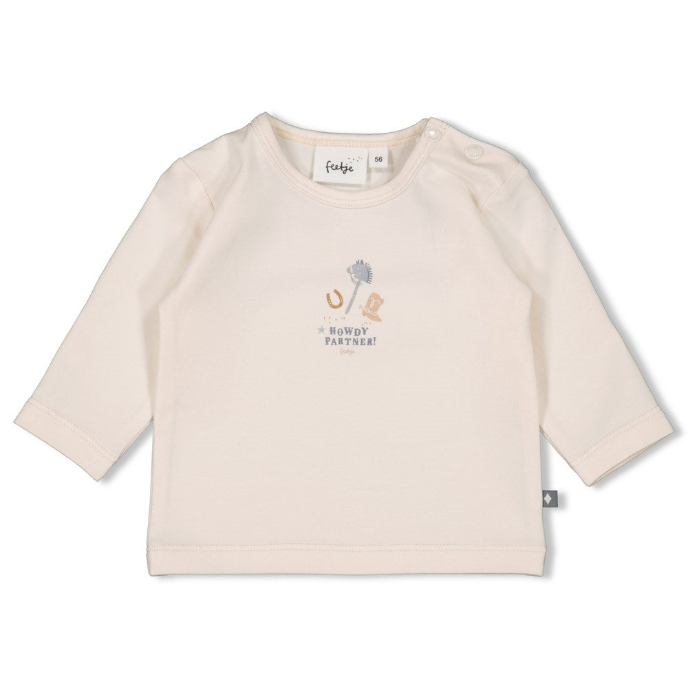 Jongens Longsleeve - Howdy van Feetje in de kleur Off White in maat 62.