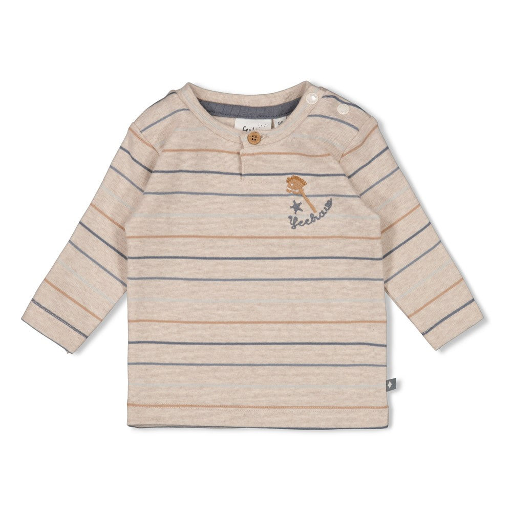 Jongens Longsleeve streep - Howdy van Feetje in de kleur Bruin in maat 62.