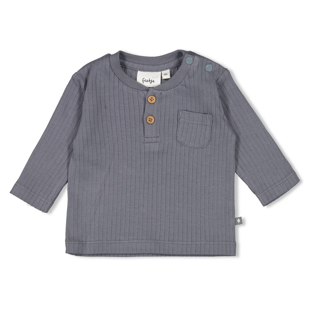 Jongens Longsleeve rib - Howdy van Feetje in de kleur Blauw in maat 62.