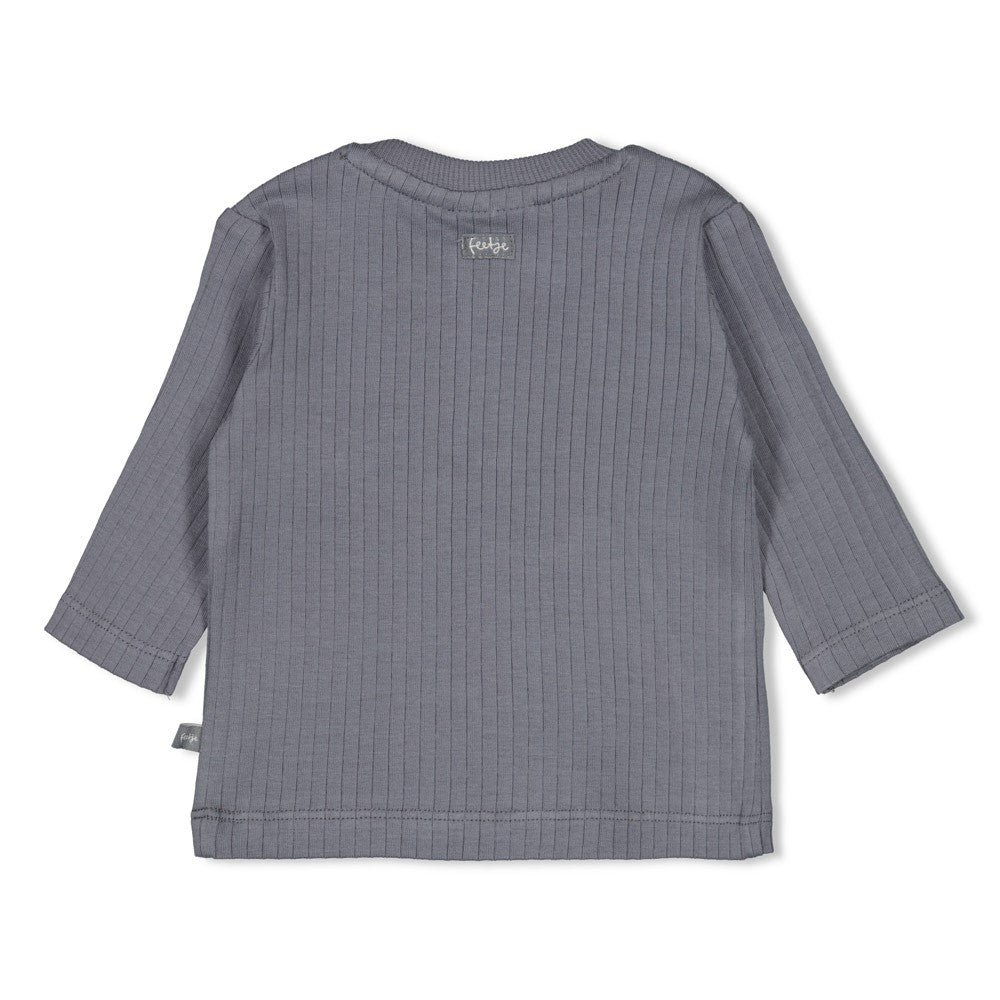 Jongens Longsleeve rib - Howdy van Feetje in de kleur Blauw in maat 62.
