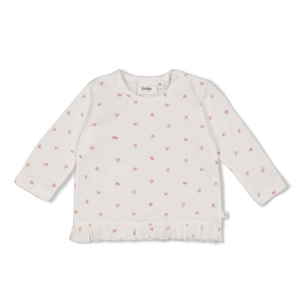 Meisjes Longsleeve AOP - Morning Sun van Feetje in de kleur Off White in maat 62.